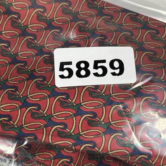 Vintage Burberrys' Silk Tie Red Abstract Mens Necktie Made in England 3.5"X56" - Picture 12 of 12
